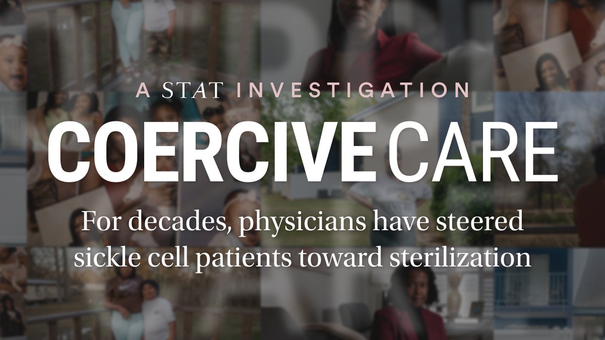 GideonGil's tweet photo. Today we published the first part of our "Coercive Care" investigation, the culmination of more than a year of work by @EricBoodman to bring to light the stories of people with sickle cell disease who were pushed into having sterilizations https://t.co/R1iNaRfoes via @statnews https://t.co/rp80TPVvNU
