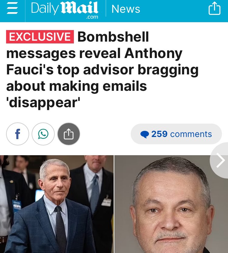 “A top advisor to Anthony Fauci bragged about “how to make emails disappear” and deleting “smoking guns” to avoid scrutiny, lawmakers investigating the origins of COVID-19 revealed Thursday.”