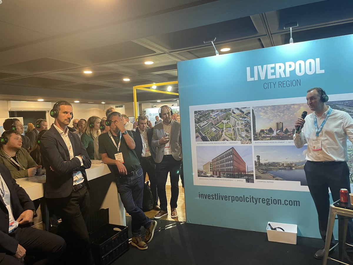Listening to Knowsley Council’s presentation on growth ambitions at the  Liverpool City Region stand. #UKREIIF #Knowsley #Liverpoolcityregion