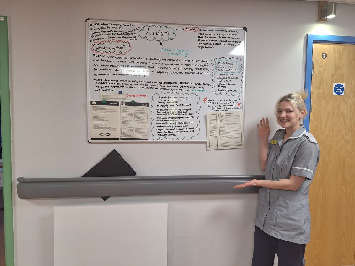 Some fantastic work by Lillian creating an information board on Autism to raise awareness of neurodiversity. @UHP_NHS