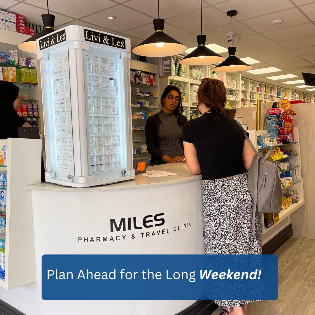 With the bank holiday approaching, make sure to plan your long weekend in advance. Don't forget to stock up on your medications so you can relax and enjoy without any worries. Take this time to unwind and make the most of your extended break!