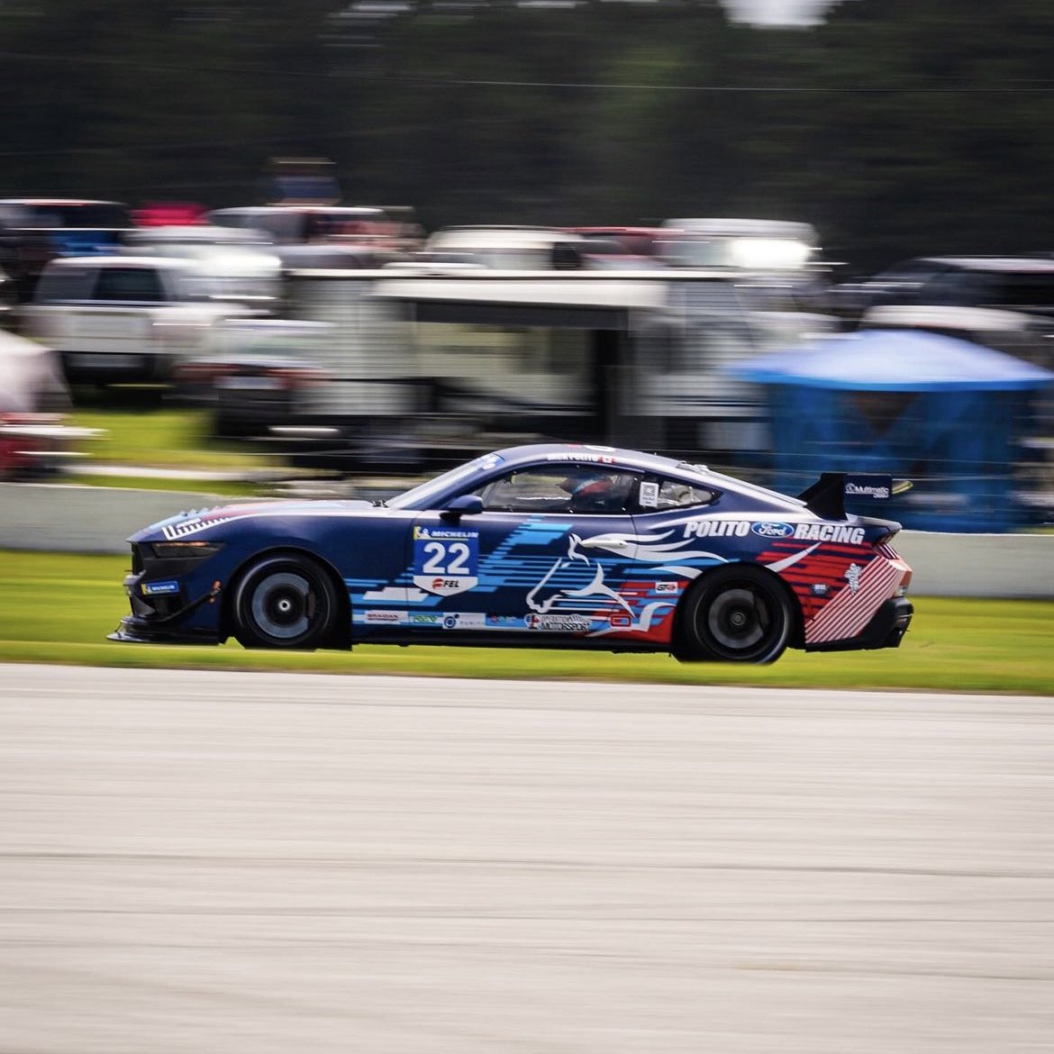 Strong out of the gate in Mustang GT4! Congratulations, Jack Polito and Polito Racing, on winning both races from pole during the FEL Motorsports season-opener at @CTMPOfficial. 🐎