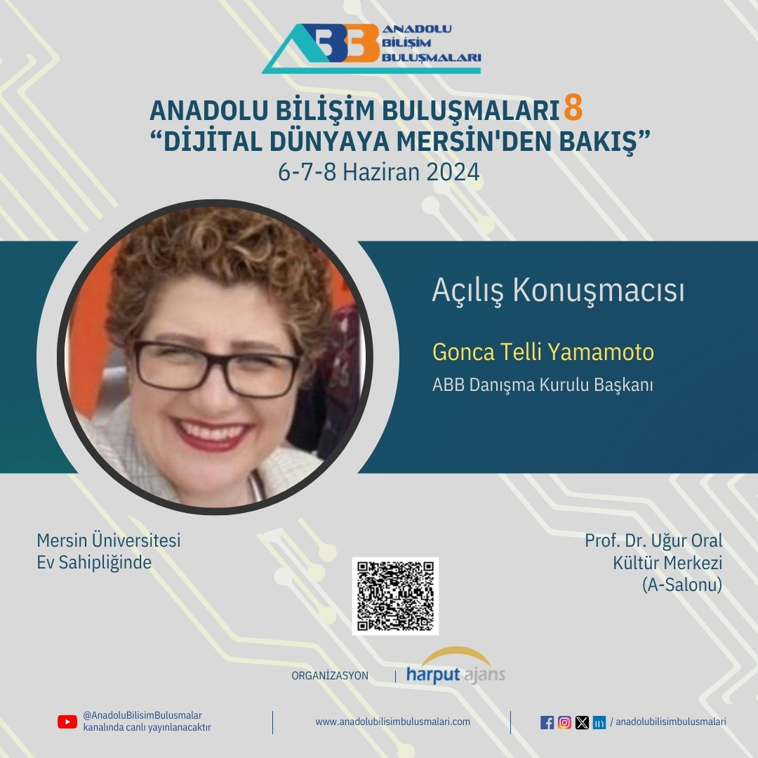 ajansharputt's tweet photo. 📢✨ #anadolubilişimbuluşmaları 'nın https://t.co/rGVavZpKFC için hazır mısınız? 🚀 Mersin'de, "Dijital Dünyaya Mersin'den Bakış" temasıyla bir araya geliyoruz! 🌍
📅 Tarih: 6-7-8 Haziran
📍 Yer: Mersin Üniversitesi  🔍 #dijitaldünya #mersinüniversitesi #harputajans #teknoloji https://t.co/QWx5i5tMmb