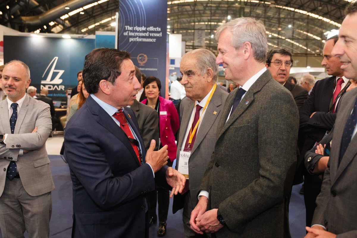 Galicia tiene un sector naval líder internacional, con recursos y talento indispensables para el futuro. Hoy lo pudimos ver en @NavaliaExpo. Desde la @Xunta lo seguiremos apoyando, e insistiendo en otra convocatoria del Perte naval tan necesario para la industria