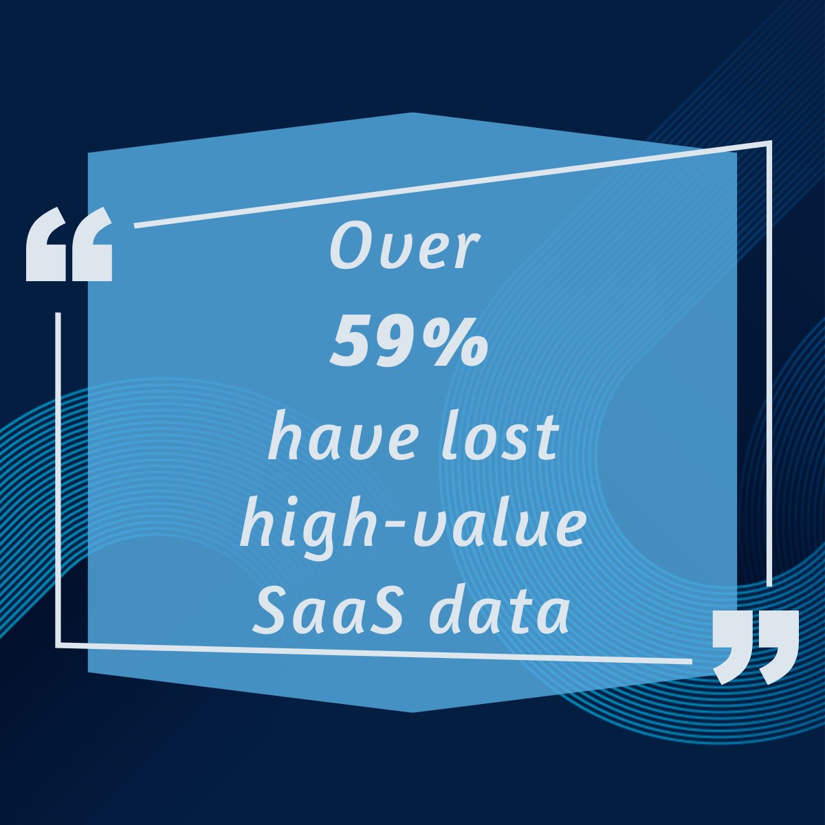 Asigra's tweet image. 33% of survey respondents to a 2022 @esg_global report, said that they were 100% reliant on the SaaS vendor to protect their data. But over 59% of said they have experienced high-value SaaS data loss.

#Saasdata #SaaSProtection #DataSecurity #DataProtection #CyberSecurity