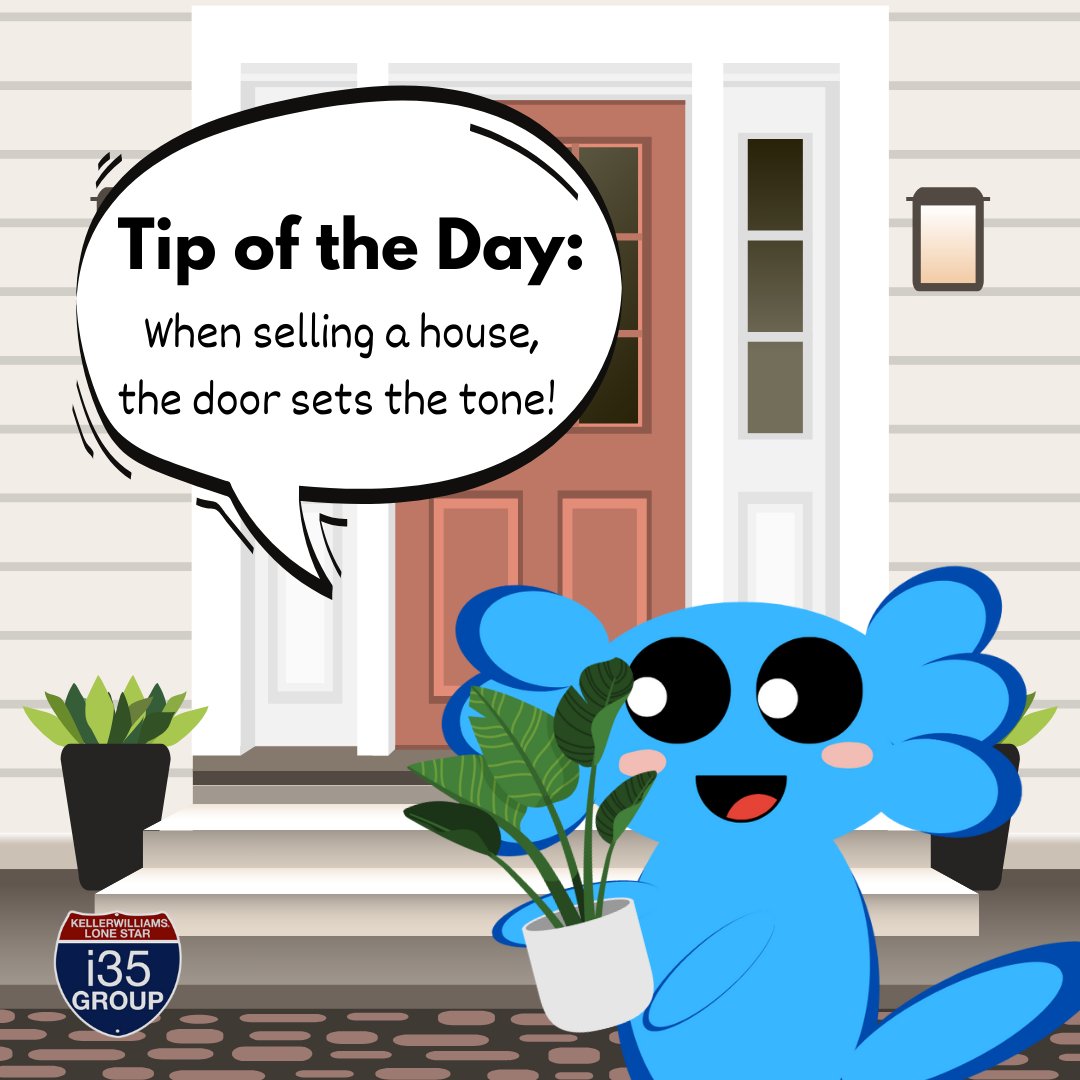 Do you need to sell your house?
Choose Bill Vernon, Realtor®, today at 254.495.5661!
#tuesdaytips #tipoftheday #tuesday #tuesdayvibes #tipsandtricks #tipsforsellingyourhome #pottedplants #door #welcomemat #firstimpressions #realestate #realestategoals #realestatelife #kwagents