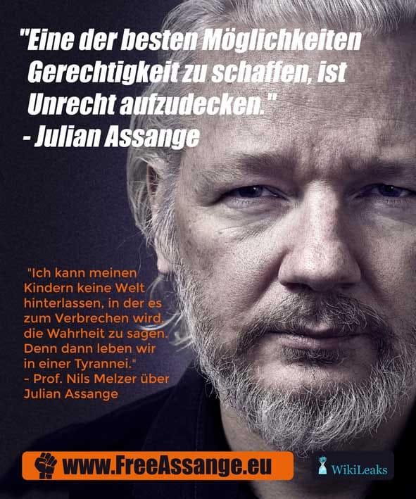 'Eine der besten Möglichkeiten, Gerechtigkeit zu schaffen, ist Unrecht aufzudecken.'

-- Julian Assange
politischer Gefangener im sog. 'Wertewesten'

#FreeAssange
#LetHimGoJoe
#JournalismIsNotACrime