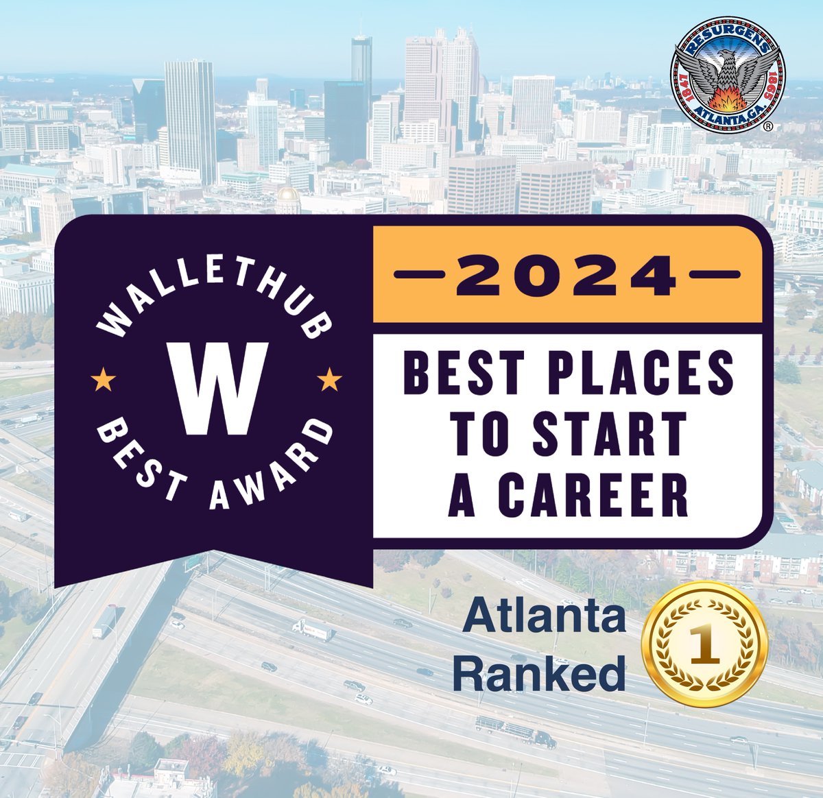 Atlanta, crowned 2024’s top city to launch your career! According to a recent study from Wallethub.com, Atlanta ranks first for starting your career. With a booming job market, top-rated companies, and abundant entry-level jobs, see why