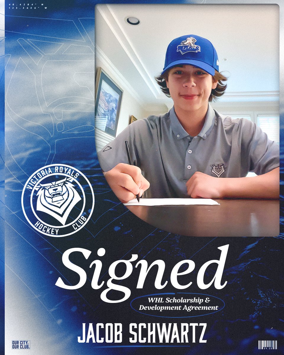 The Victoria Royals have signed the eighth overall pick from the 2024 WHL Prospects Draft, Jacob Schwartz to a WHL Scholarship and Development Agreement! Welcome to Victoria, Jacob! READ 📝 | chl.ca/whl-royals/art…