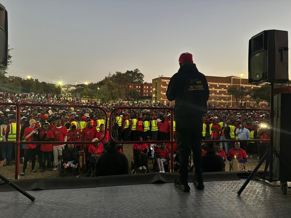 To University of Limpopo Students❤️ Thank you for being smart enough to support the future, let’s meet on the 25th of May 2024 at Peter Mokaba Stadium for the historic rally🔥 Thank you President Julius Malema for the great message to students, they will never forsake