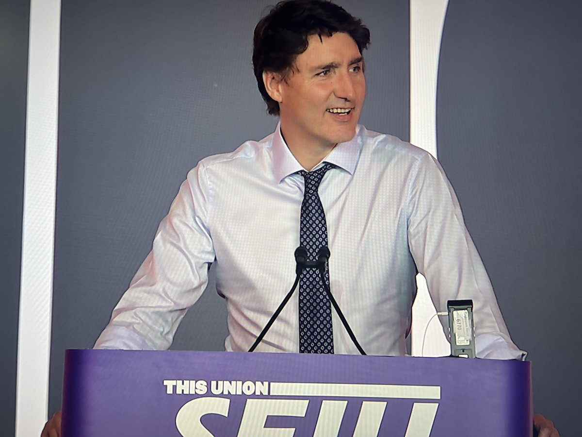 “In Canada, you can’t spell labour without the ‘U’ for UNIONS.” 🇨🇦 —@JustinTrudeau #ThisUnion