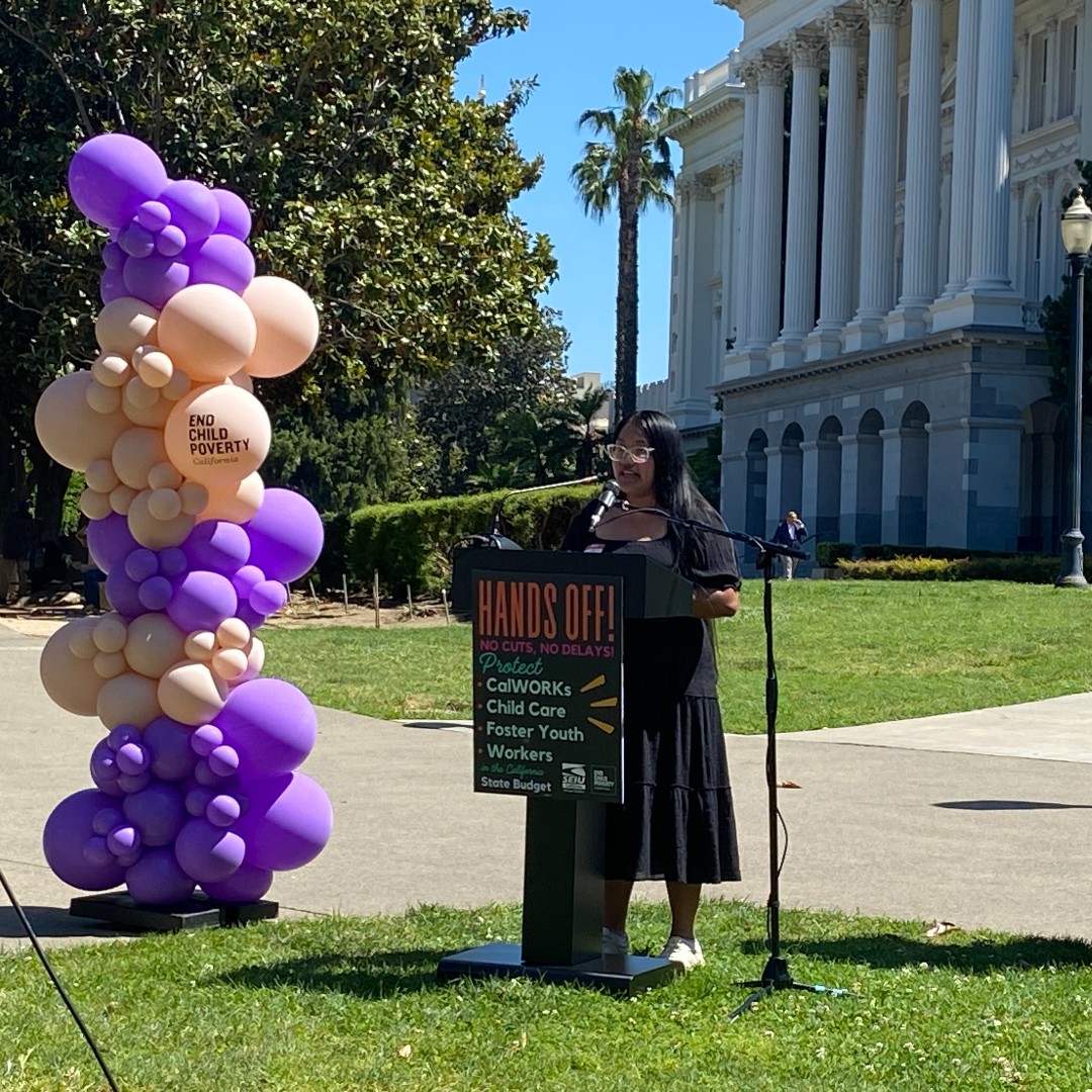 Pricila Cenobio is one of our Youth members, and she represented DHF at the End Child Poverty in California Rally, speaking out against budget cuts to essential programs. It's great to see youth advocating for change in their community! #EndChildPovertyCA #DHF #Youth