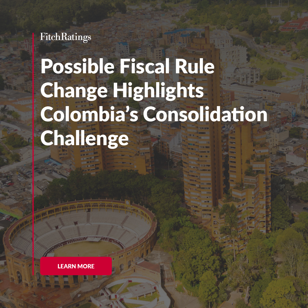 The Colombian government’s intention to amend the country’s fiscal rule highlights continuing challenges to consolidation sufficient to stabilize debt/GDP durably. Learn more ow.ly/pwNU50RO9gG #FitchRatings #Sovereign #Colombia