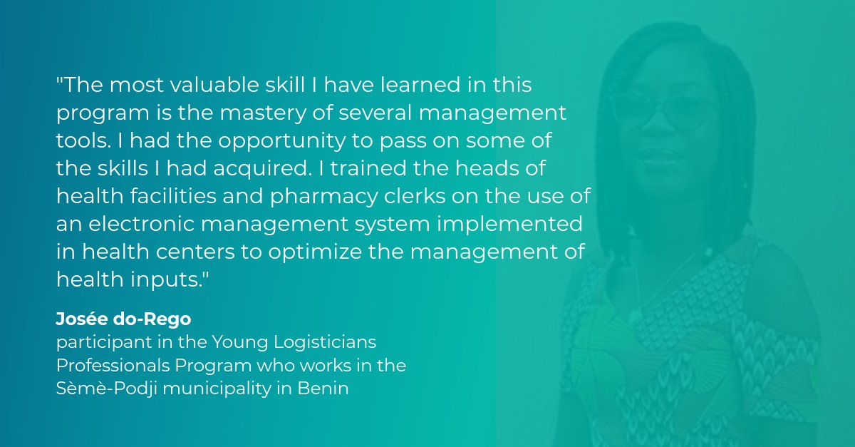 Functional supply chains are vital for lifesaving #health services, but they are often understaffed. In #Benin, @GHSupplyChain's YLPP partners with health facilities and local governments to train high-quality health #SupplyChain workers. 🔗 ow.ly/3mzA50RPszv