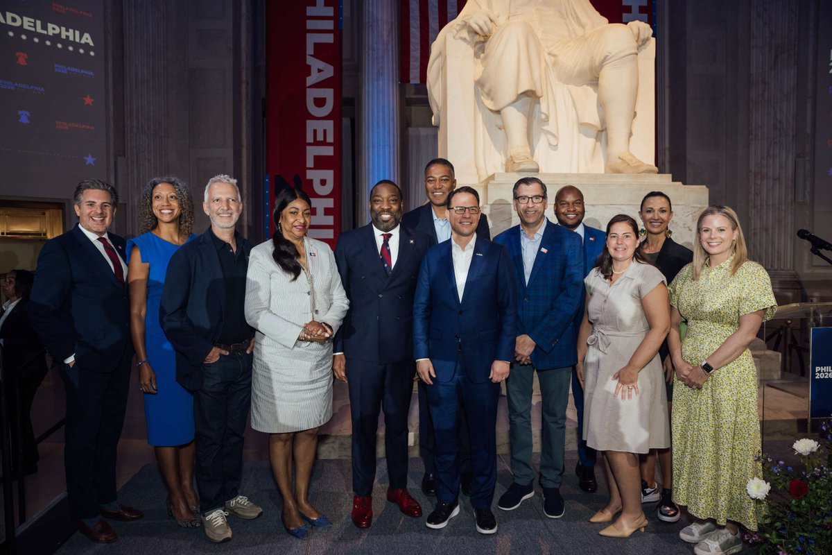 Today, our @phillycityrep, Jazelle Jones, and our 2026 Director, Michael Newmuis, joined @governorshapiro and @visitphilly to announce plans to mark America’s Semiquincentennial - or 250th - anniversary here in the city.