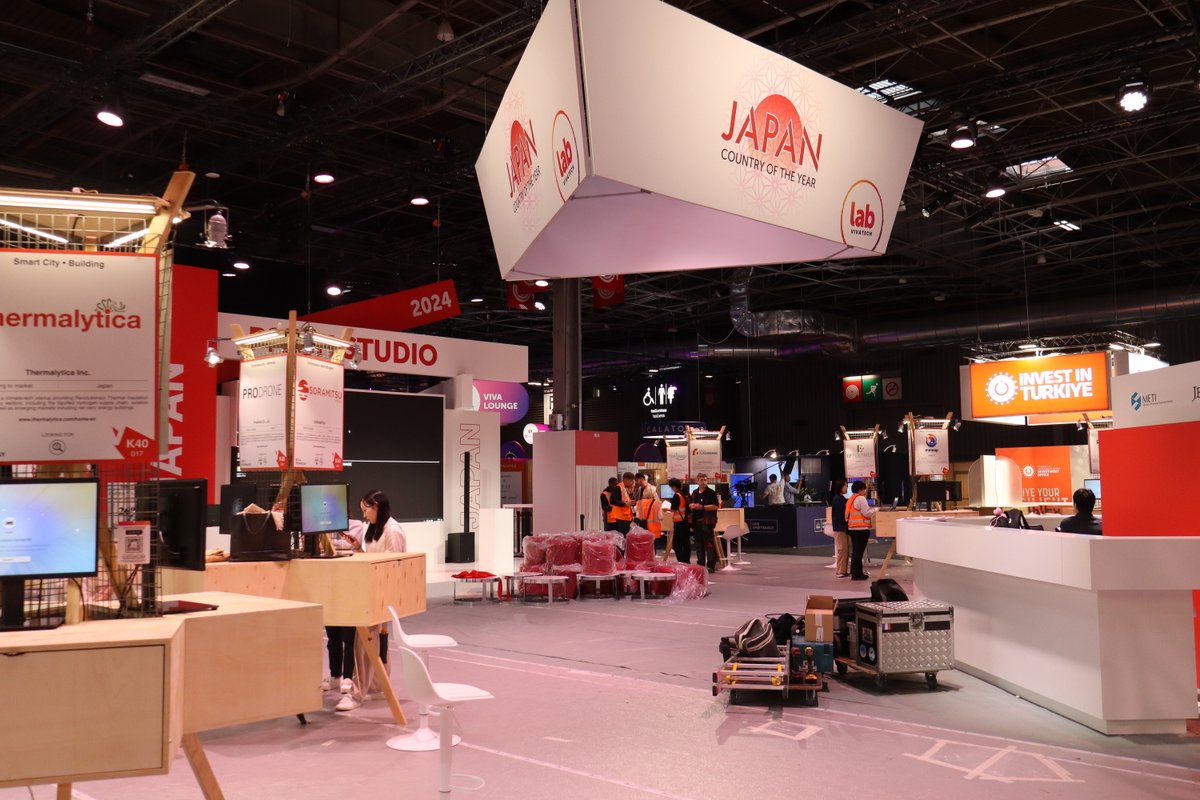 JETRO_InvestJP's tweet photo. Viva Technology 2024, Europe's biggest startup and tech event, will start tomorrow in Paris. It's a venue where business and innovation meet, showing the advancement of technology and the construction of ecosystems🌐

This year, Japan🇯🇵 is selected as the Country of the Year, so we will continue posting about the event through to the last day. Follow this account to catch up on the latest business trends! ​

#VVTJapan2024 #Vivatech2024 #JapanCollaboration​
@JETRO_jgc  @VivaTech