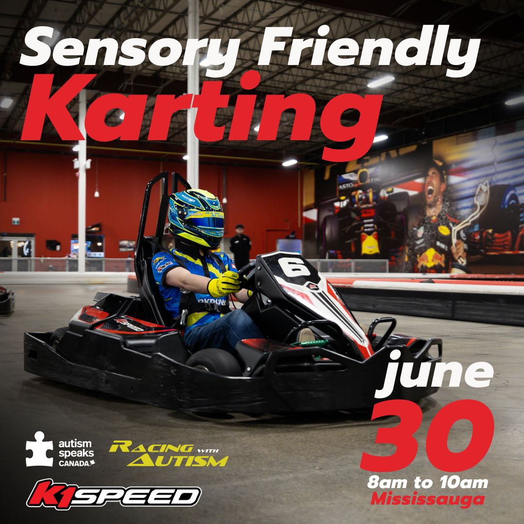 Have you ever wanted to race? Here’s your chance! We are excited to announce we'll be hosting our 2nd sensory-friendly karting experience at K1 Speed Mississauga. The event will start at 8 am on Sunday, June 30th. Register Now: k1speed.ca/sensoryfriendl… #autism #sensoryfriendly