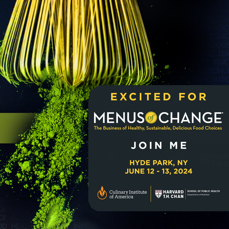 I'll be speaking at the @CIACulinary's Menus of Change conference! Join me on June 12-13th in Hyde Park, NY! Learn more and tickets here: menusofchange.org. #CIAMOC.