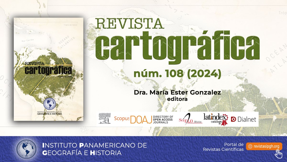 📢Estimados usuarios. 🎉Nos complace informarles que ya se encuentra disponible el número 108 de la Revista Cartográfica. En él encontrarán una selección de artículos y reseñas de alta calidad académica. ✍🏼Este número de la revista, cuya editora es la Dra. María Ester Gonzalez,