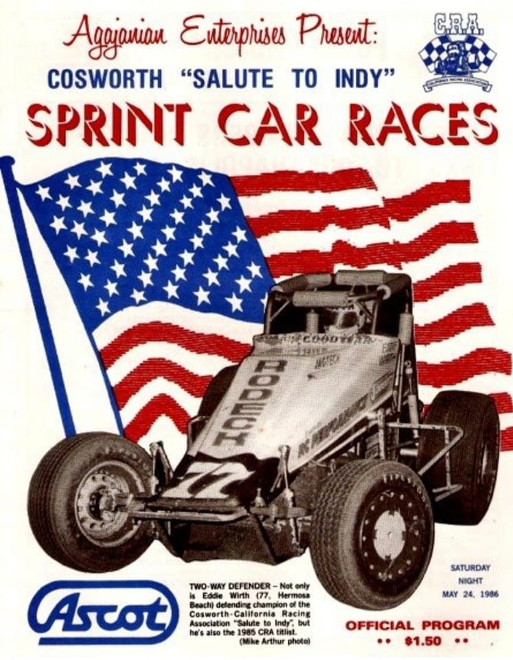 1986 SALUTE TO INDY PROGRAM
#USAC #USAC410 #usacnation #usacracing #usaccra #usacsprints #usaccrasprints #sprintcar #racing #avanti #avantiwindows #woodlandautodisplay #flowdynamics #billsjerky #wcfriendcompany #inmemoryofjimandchetgardner #factorywraps #sextonfireprotection