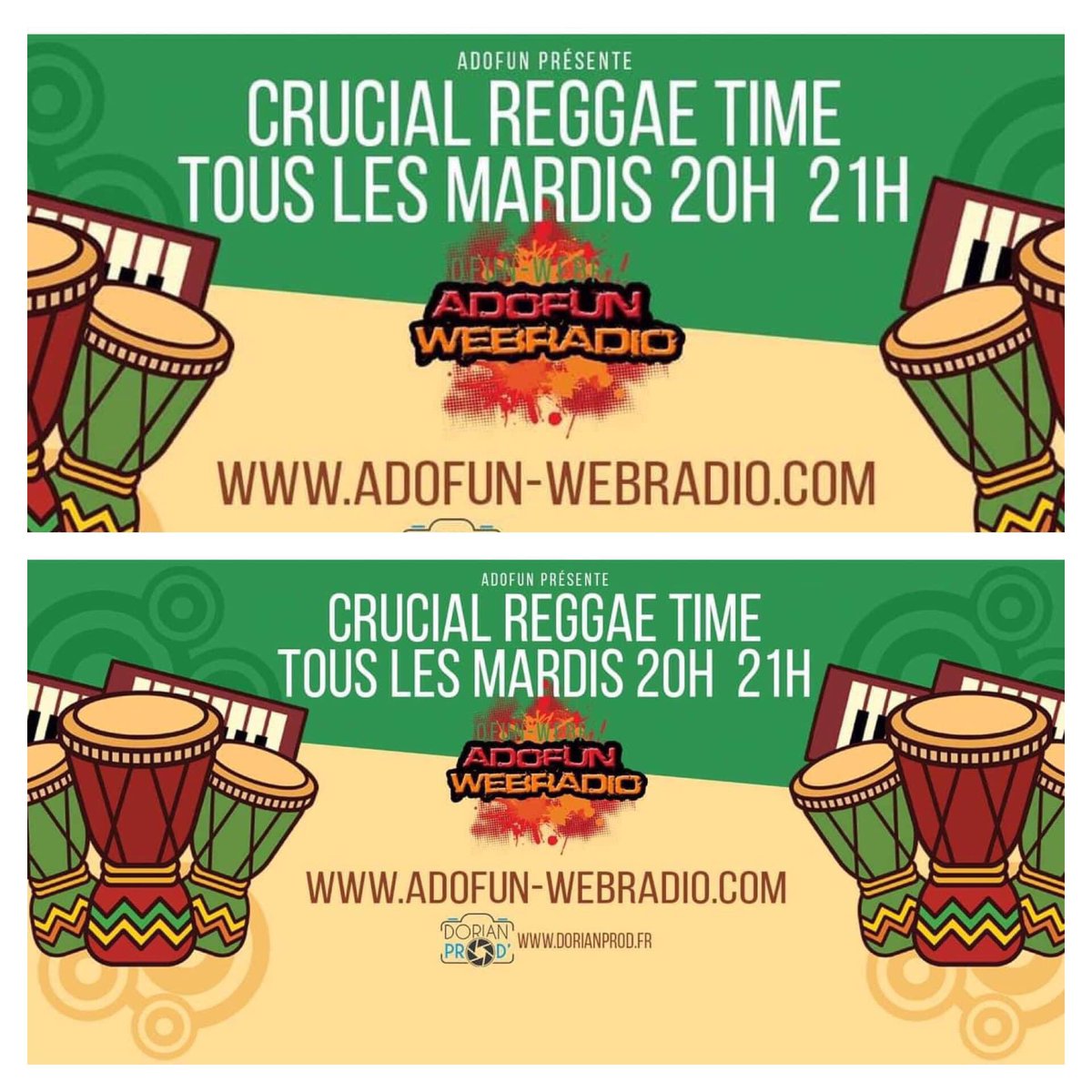 💚💛❤️ Crucial reggae time sur Adofun webradio tous les mardi 20h 21h #reggae #reggaemusic #reggaevibes #reggaeshow #reggaestyle #radio #webradio #crucialreggaetime #adofunwebradio rendez vous sur les applications gratuites et listen.radioking.com/radio/121099/s… et adofun-webradio.com