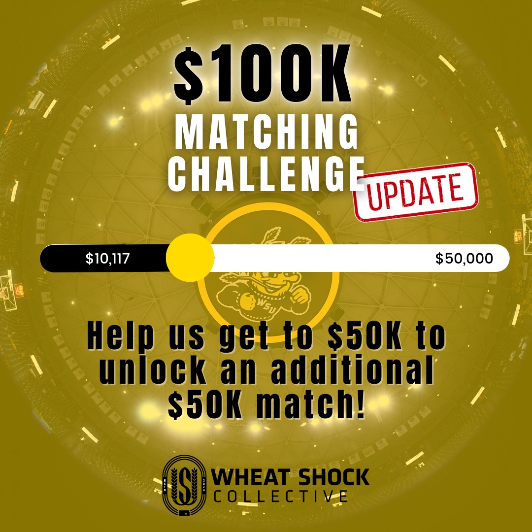 We've made some headway, Shocker Nation; but there's still work to do! Let's help our athletic programs and student-athletes get to the next level 💪 Head to wheatshockcollective.com today to make a contribution that will be matched 🙌 #GoShockers | #WheatShockCollective #NIL