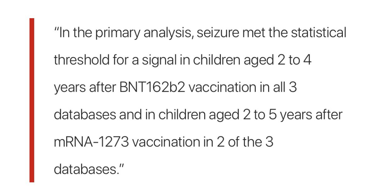 New study shows Pfizer & Moderna mRNA covid vaccine causes seizures in children 2-4 years old. Remember, the covid survival rate for kids 2-4 years old is higher than 99.9997%.
