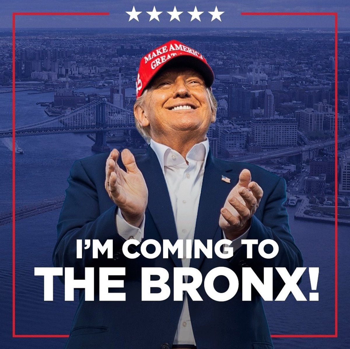 This will be legendary. Let’s flip New York red! #TrumpNowMoreThanEver