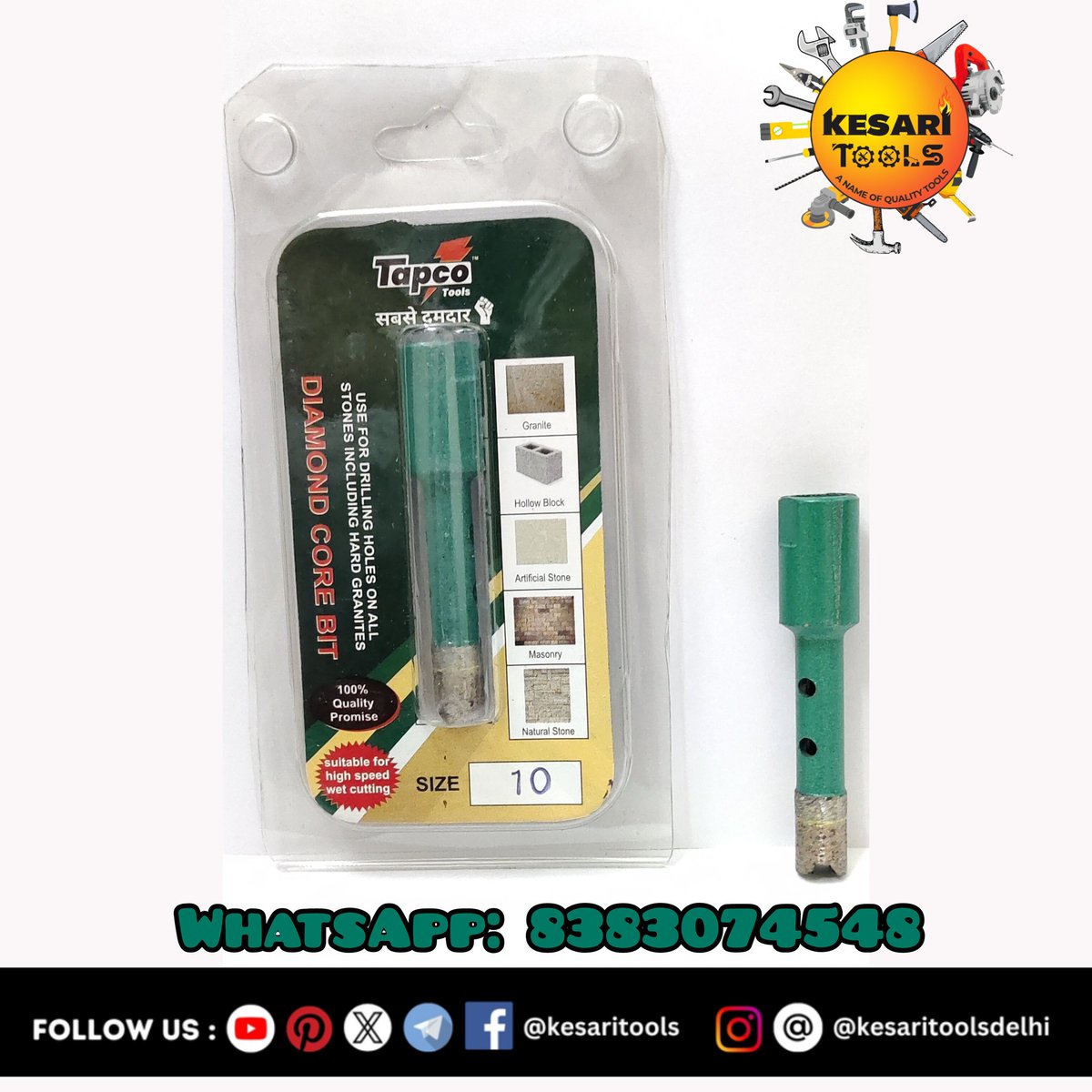 kesaritools's tweet image. Diamond Core Bit (Tapco) available at @kesaritools

Join Our WhatsApp Channel: whatsapp.com/channel/0029Va…

#diamondcorebittapco #diamondcorebit #corebit #corebitwholesaler #corebitdelhi #corebitchawribazar #corebitchawribazardelhi #bit #bits #bitswholesaler #kesaritools
