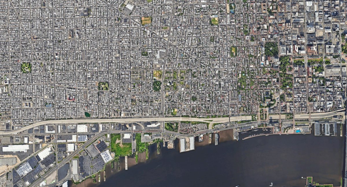 .@PennDOTNews intends to spend 100s of millions to rebuild I-95 in South Philly, which mostly carries traffic *through* Philly. First they should check: if the land were redeveloped would the new residents, property tax, tourism, etc. produce greater economic benefits to Philly?