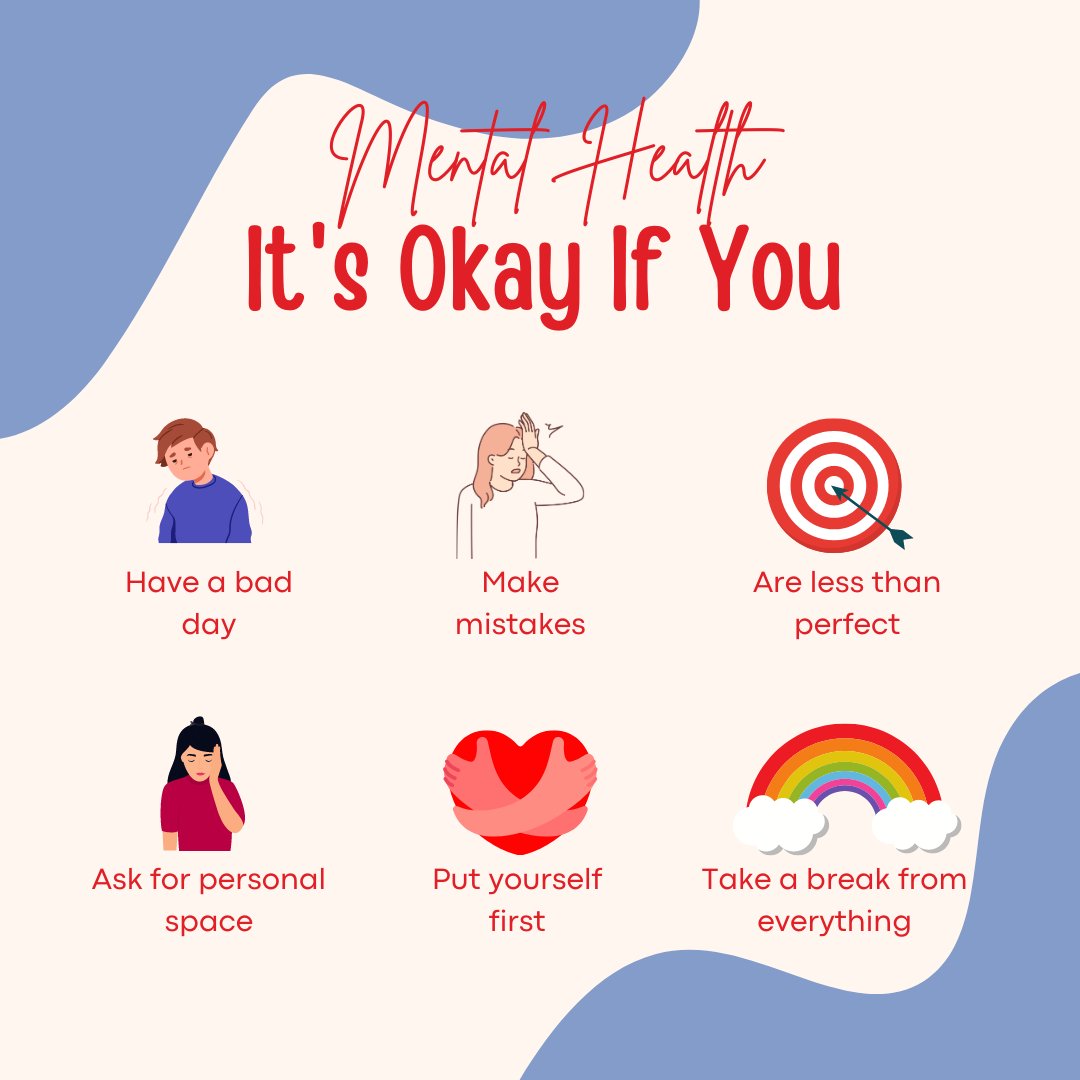 🌿 It's Mental Health Month, and here's a gentle reminder: It's okay to not be okay. 💚 Remember, there's strength in vulnerability and courage in asking for help. Let’s break the stigma together. 🌟 #MentalHealthMonth #ItsOkayToNotBeOkay #YouAreNotAlone