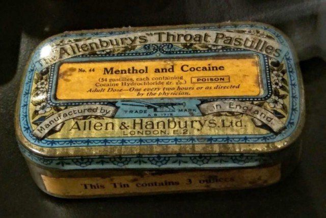 Menthol cocaine for coughs. It says 1 lozenge every 2 hours. Good medicine. 1911. 

#1911 #MentholCocaine #HistoricalMedicine #CoughRemedy #VintageAds #MedicalHistory #Pharmaceuticals #GoodOldDays