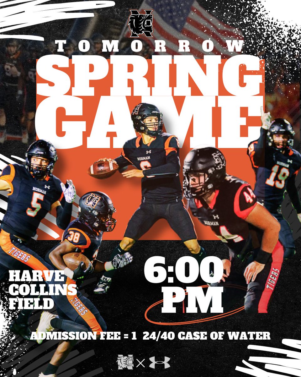 Come out to the Spring Game tomorrow night at 6:00 at the Harve! Food trucks, Fun & Football!