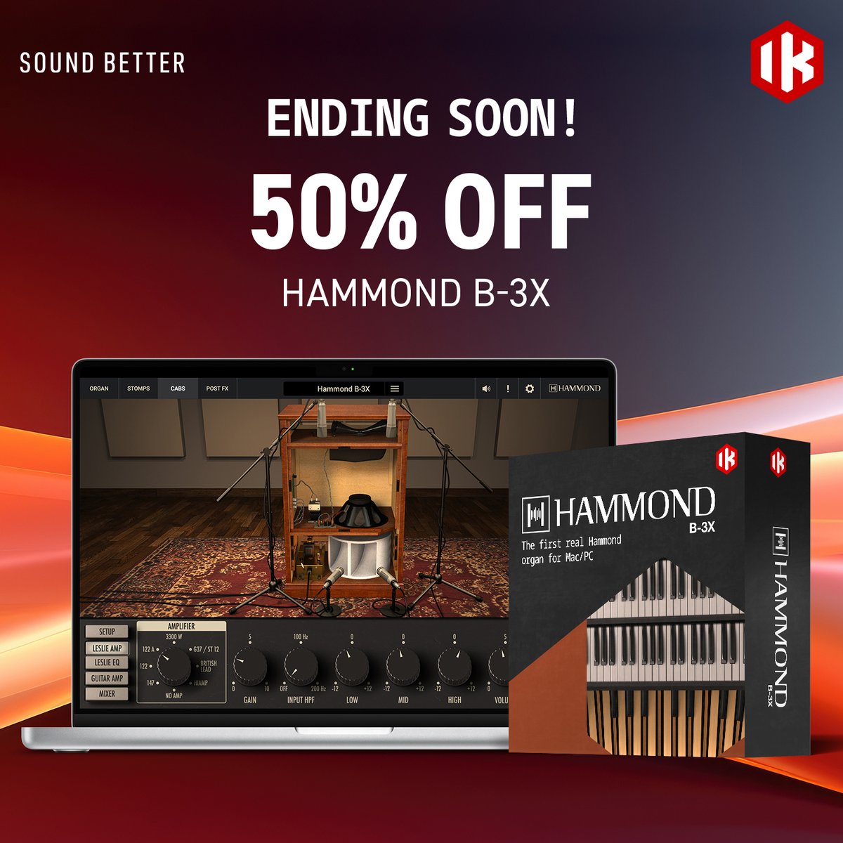 Get the classic sounds your music needs with Hammond B-3X. Sale ends today! bit.ly/hb3xkrazydeal