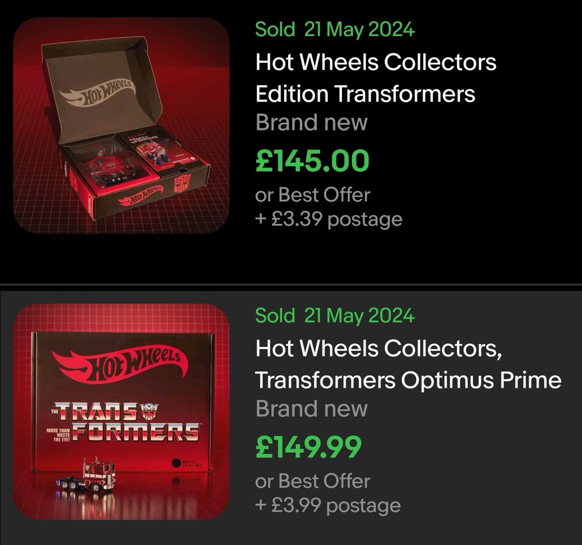 Scalpers are making some $$$ on the Hot Wheels Optimus Prime 💰

Would you pay these prices?

#Hotwheels #Transformers