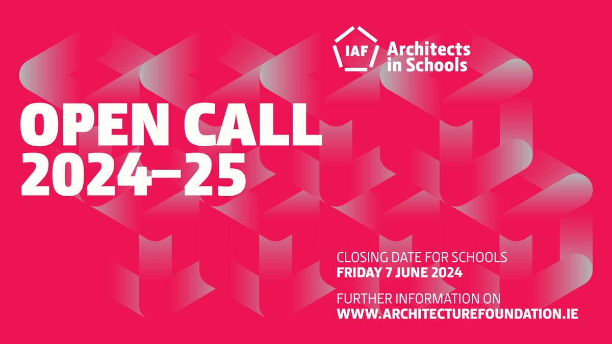 Teachers, give your #TransitionYear students the opportunity to discover #architecture and the built environment in design workshops with an architect! 
Our #ArchitectsInSchools 2024-25 call for schools is now open! bit.ly/AIS-schools-x
Apply by 7 June, 18:00 #artseducation
