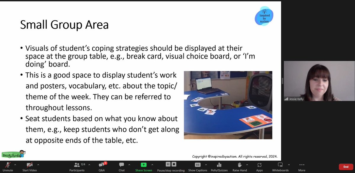 Jessie Kelly delivering part one of her two part webinar series on setting up a Primary Autism class in partnership with @ClareEdCentre @CentreNavan