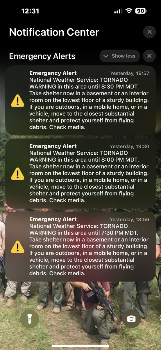 PawneeStorm's tweet photo. Always a hoot seeing your Lock Screen the day after a chase. #wxtwitter #stormchaserproblems https://t.co/GHfFmLb2oe