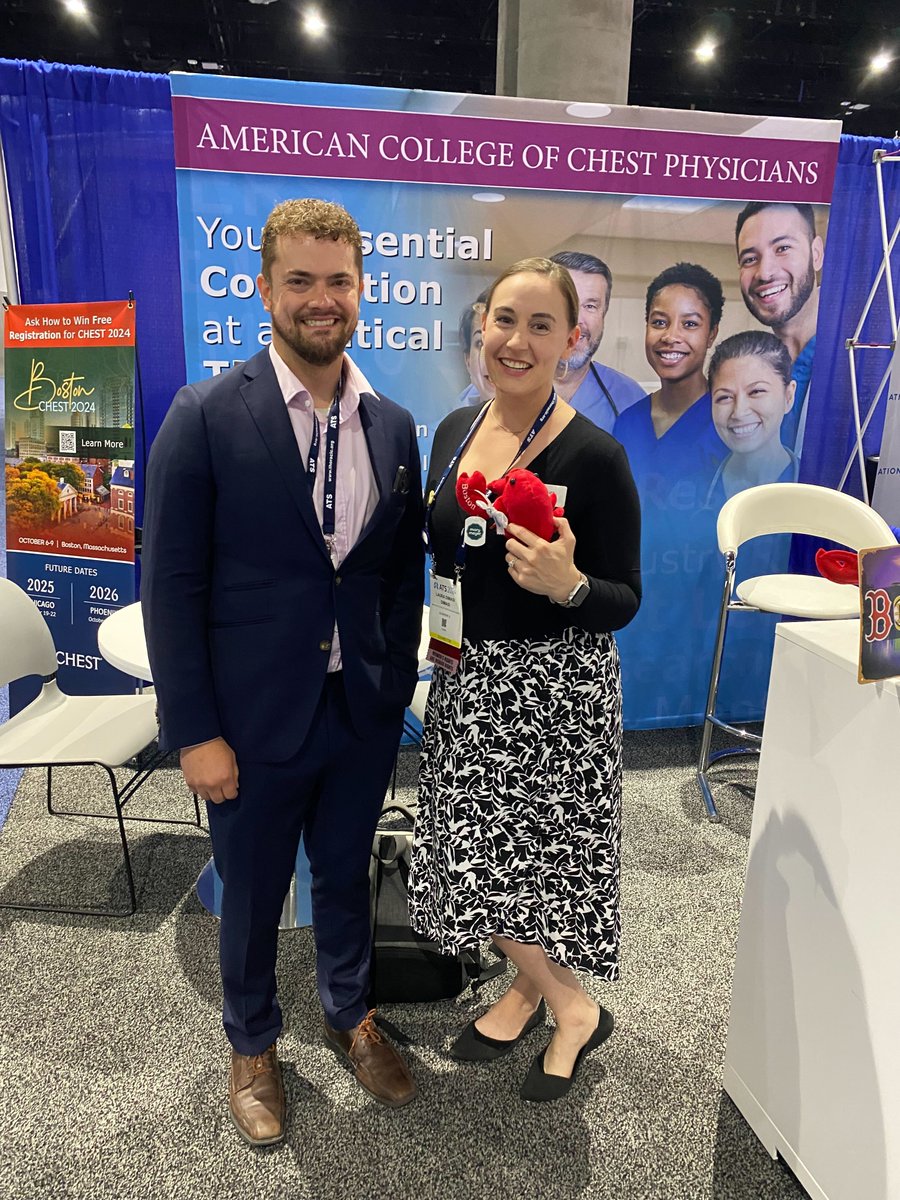 Nothing gets us excited for #CHEST2024 in Boston like meeting one of our #CHESTChallenge competitors at ATS 2024. Looking forward to seeing you compete with HCA Florida Aventura Hospital, Dr Norris! @HCAFLHealthcare