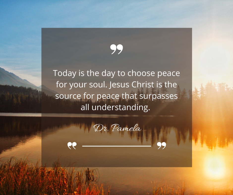 Every single day we have a choice to choose God's peace over what the world is telling us.