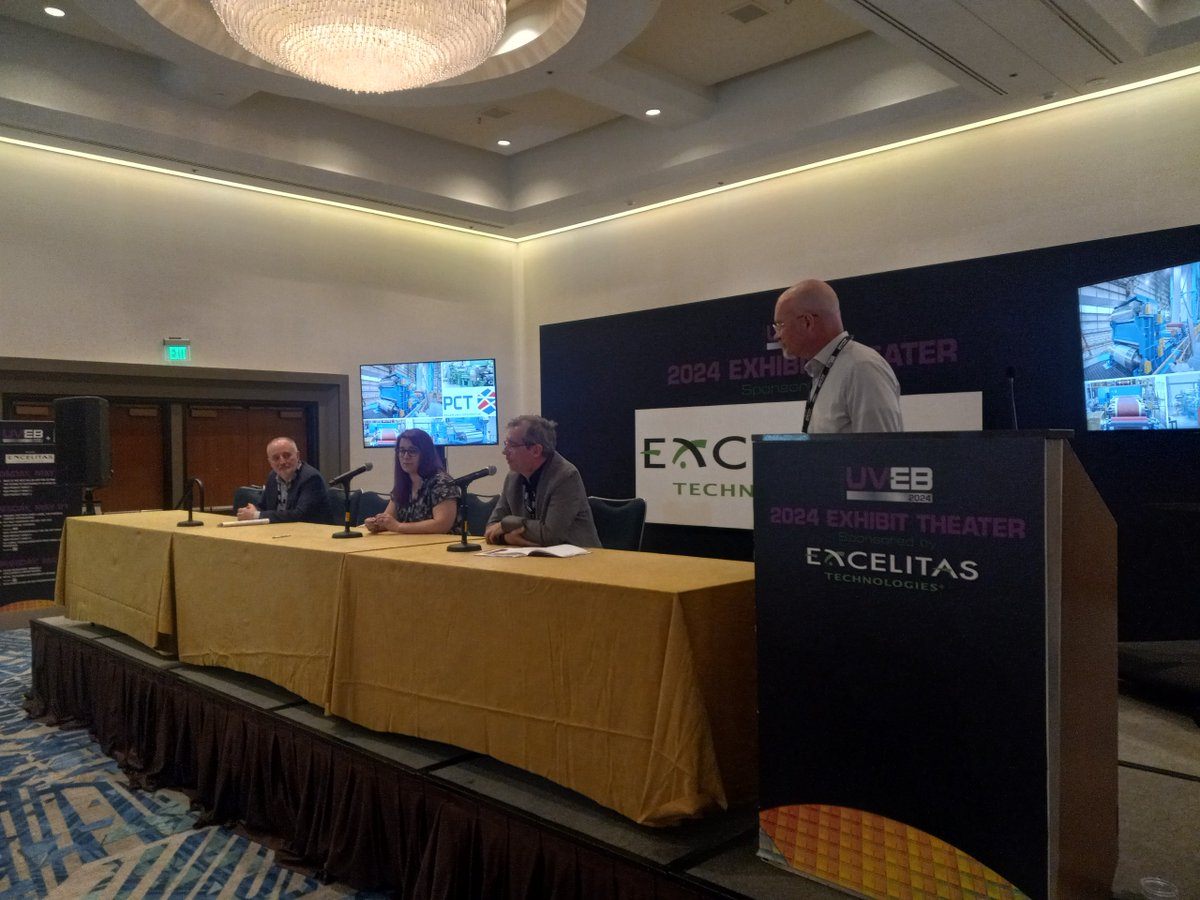Panel on UV+EB for Coil Coatings taking place in the Exhibit Theater at RadTech 2024.