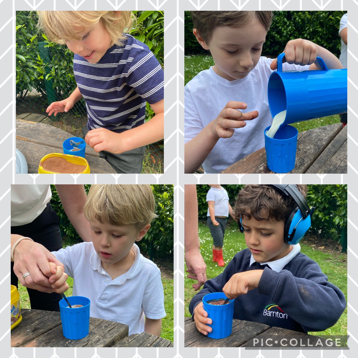Today, we used our listening skills to follow a set of instructions. We made delicious milkshakes and looked at the capacity of empty and full. Well done all! 🤩<a href="/BarntonMissP/">Miss Pearce</a> <a href="/BarntonMissR/">Miss Rutter</a>  <a href="/BarntonMrsJA/">Mrs Allan</a> #bcnpsessentialskills