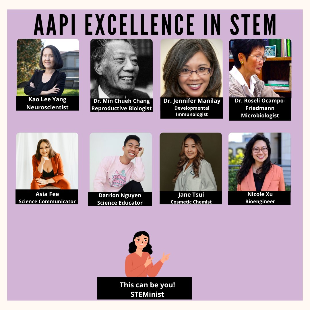 LatinasinSTEM's tweet image. Let's amplify the voices &amp;amp; accomplishments of people in STEM this AAPI Heritage month. We encourage everyone to continue to learn about AAPI history, culture, and people in STEM beyond May.
#AAPIMonth #aapiheritagemonth #STEM #Empowerment #aapiscientist #aapiengineer #aapiintech