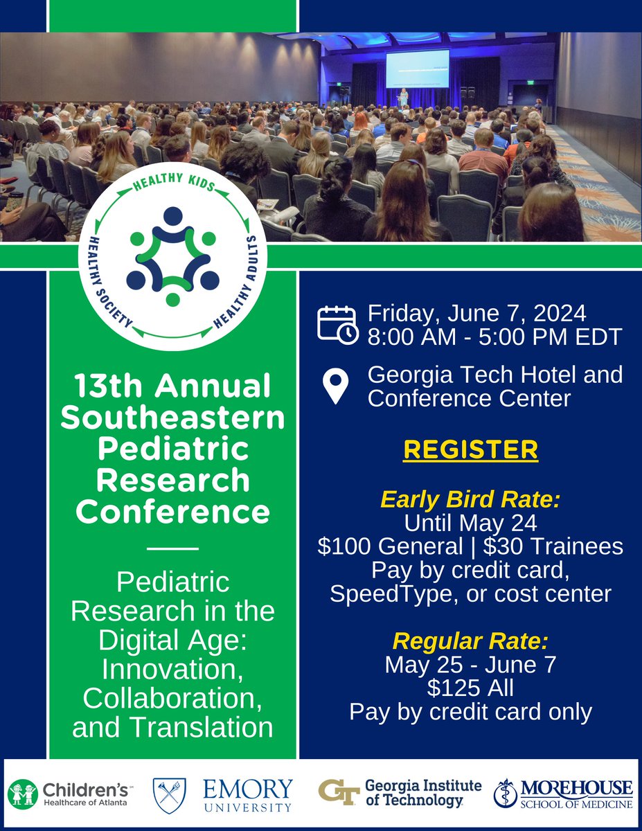 Last chance to save- early bird registration for the #pedsresearch2024 Conference ends THIS FRIDAY, 5/24! Save 20% off the regular rate! 

Register today ➡️ bit.ly/3S6wDNK

#healthsciences #childhealth #pediatricresearch