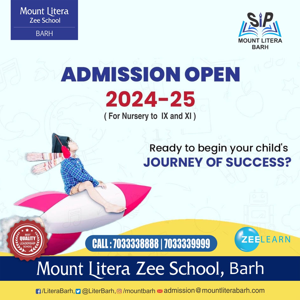 ✨✨𝐀𝐝𝐦𝐢𝐬𝐬𝐢𝐨𝐧𝐬 𝐎𝐩𝐞𝐧 𝐅𝐨𝐫 𝟐𝟎𝟐𝟒-𝟐𝟎𝟐𝟓 ✨✨ Choose Mount Litera Zee School Barh for your child's bright future. Grab your chance to study in one of the best school chains in the country.