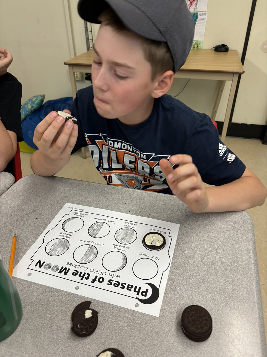 Our grade 6s showed their knowledge about the phases of the moon through this delicious test!