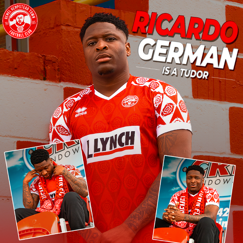 hemelfc's tweet photo. 𝐖𝐄𝐋𝐂𝐎𝐌𝐄 | 𝐑𝐢𝐜𝐚𝐫𝐝𝐨 𝐆𝐞𝐫𝐦𝐚𝐧  💥

We are delighted to announce the signing of prolific goalscorer Ricardo German.

Ricardo re-signs for the Tudors following his departure from Chesham United, where he scored 44 goals in 73 appearances.

#COYT