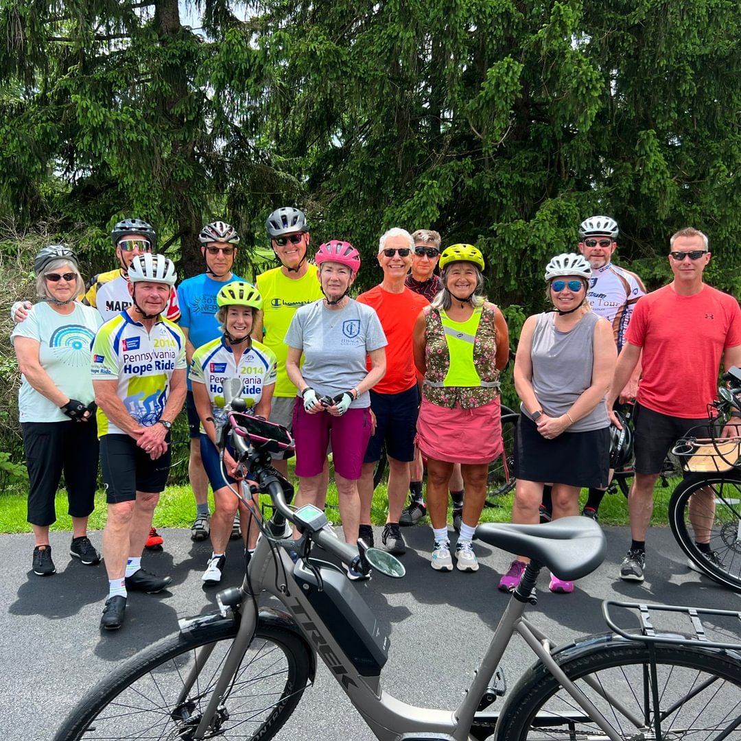 Derry Presbyterian #Hershey #Pennsylvania May 2024 post: Happy trails to these riders taking part in Derry’s first group bike ride this afternoon! #traveltuesday #Presbyterian #pcusa @SynodTrinity #Bicycle #bikeride #biking #groupride #derrypres @derrypres