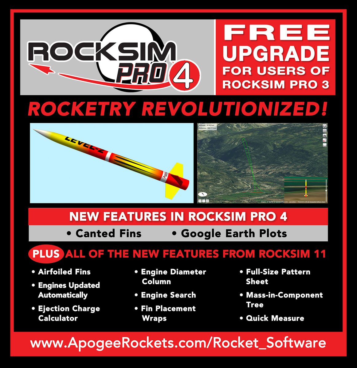 ApogeeRockets's tweet photo. FREE UPGRADE to RockSim Pro 4 (for users of RockSim Pro 3).
https://t.co/9ggM2LSRVd

#apogee #rocket #rockets #modelrocket #modelrockets #modelrocketry #rocketry #rocketeer #rocketeers #science #scienceisfun #scienceiscool #fyp #foryourpage #foryou https://t.co/U4hRaPyNmD