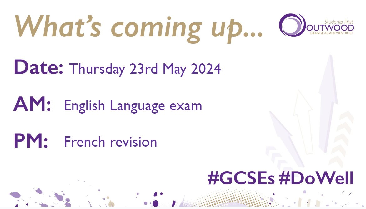 🚨Year 11 Exam and Revision Information🚨 Here is what is coming up for our Year 11's on tomorrow 👇 #DoWell #WhatsComingUp